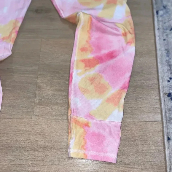 X by Gottex Ribbed Pink Aurora Tie Dye Jogger Lounge Pants Size Medium - Picture 4 of 13